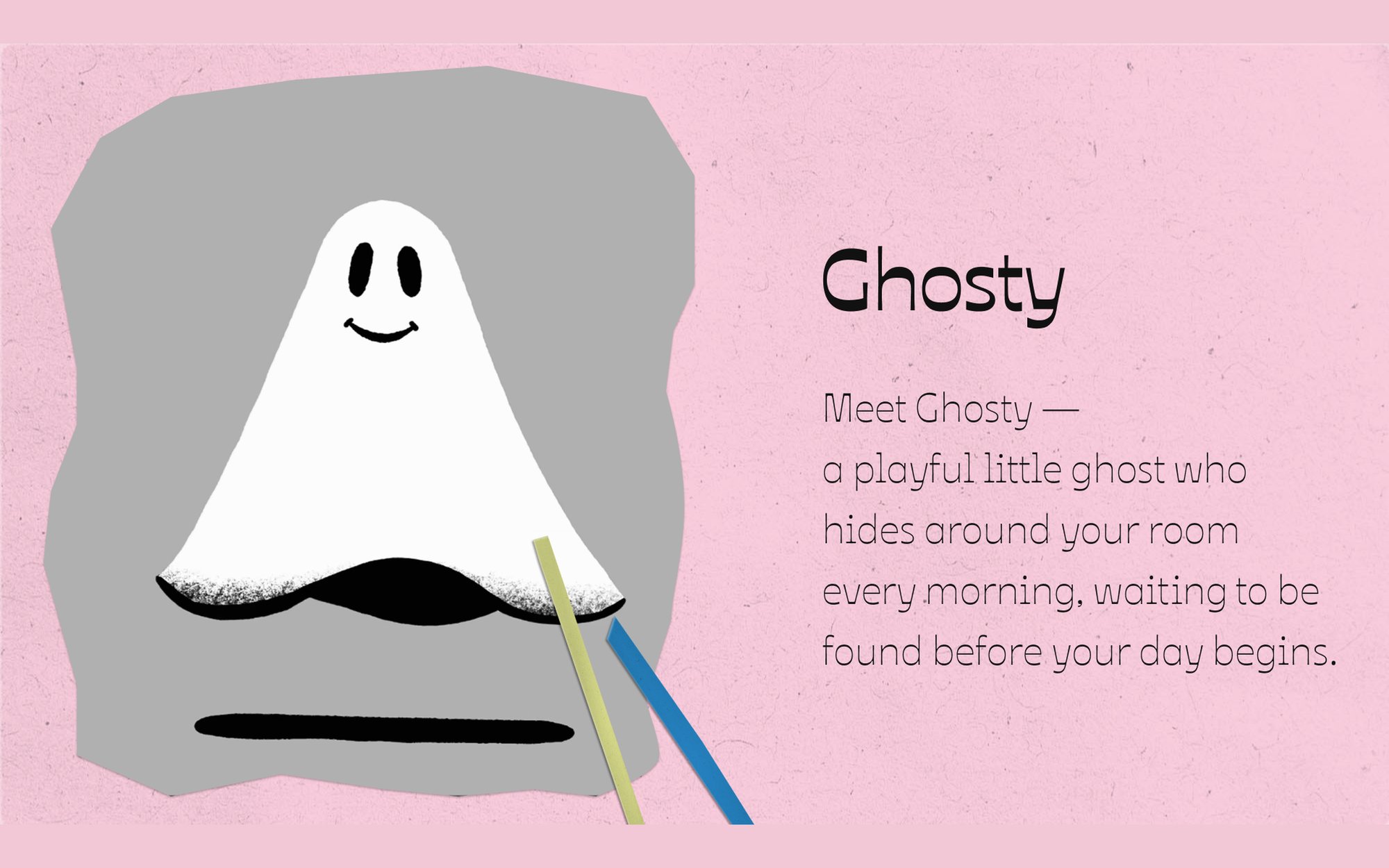 Meet Ghosty. 아이와 숨바꼭질하는 유령 캐릭터